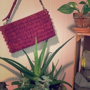 Abbacino Red Leather Crossbody Handbag